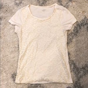 Cream lace top